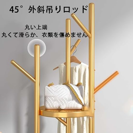 落ちにくい 木製ポールハンガーハンガーラック 倒れにくい 調節可能 落ちにくい 木製ポールハンガーハンガーラック 倒れにくい 調節可能